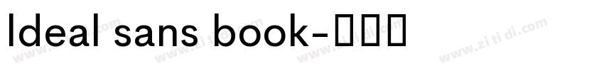 ldeal sans book字体转换
